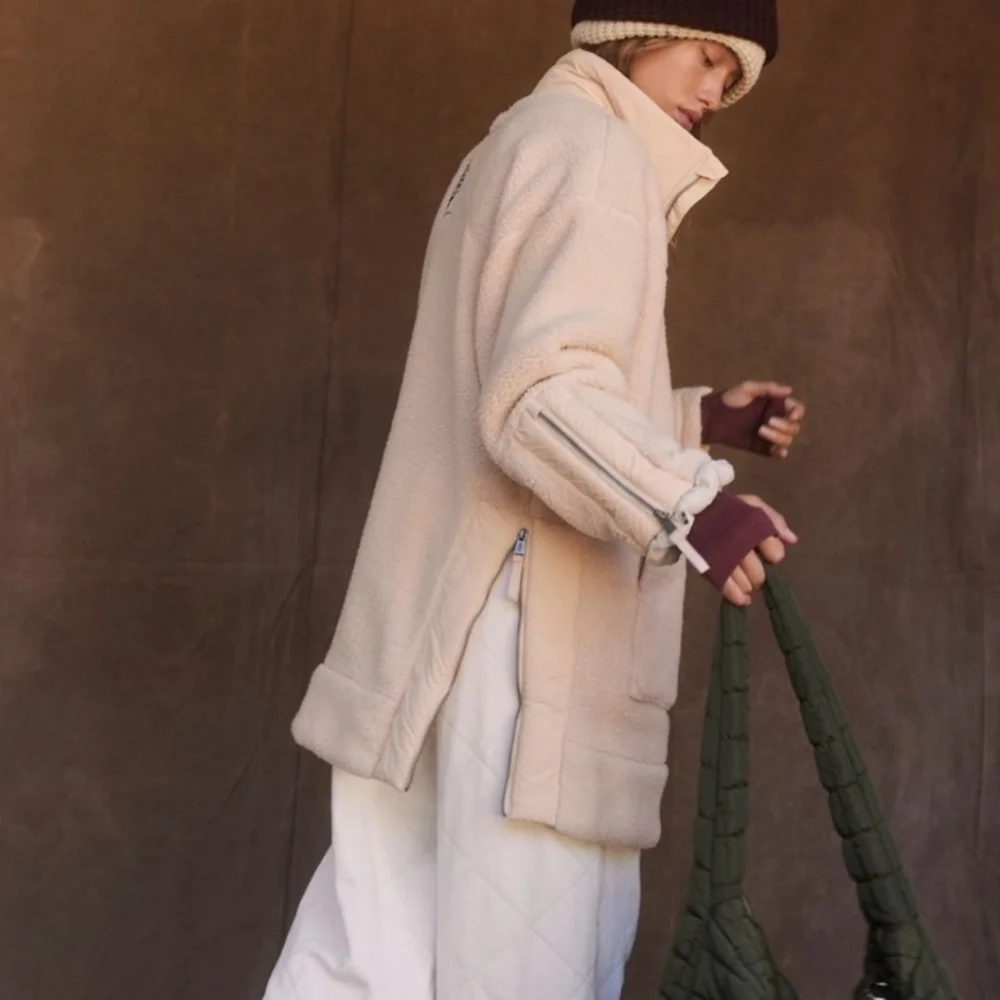 Free People Movement Viewpoint Midi Fleece Pink Pearl - Picture 6 of 11